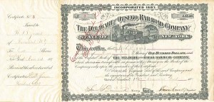 Delaware and Otsego Railroad Co. - Stock Certificate